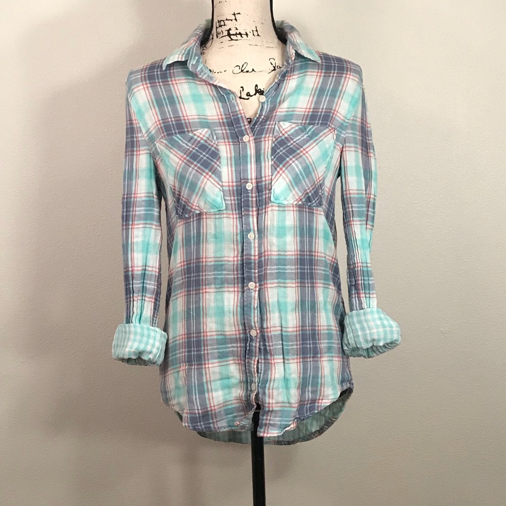 🔸Aeropostale Blue & Purple Flannel